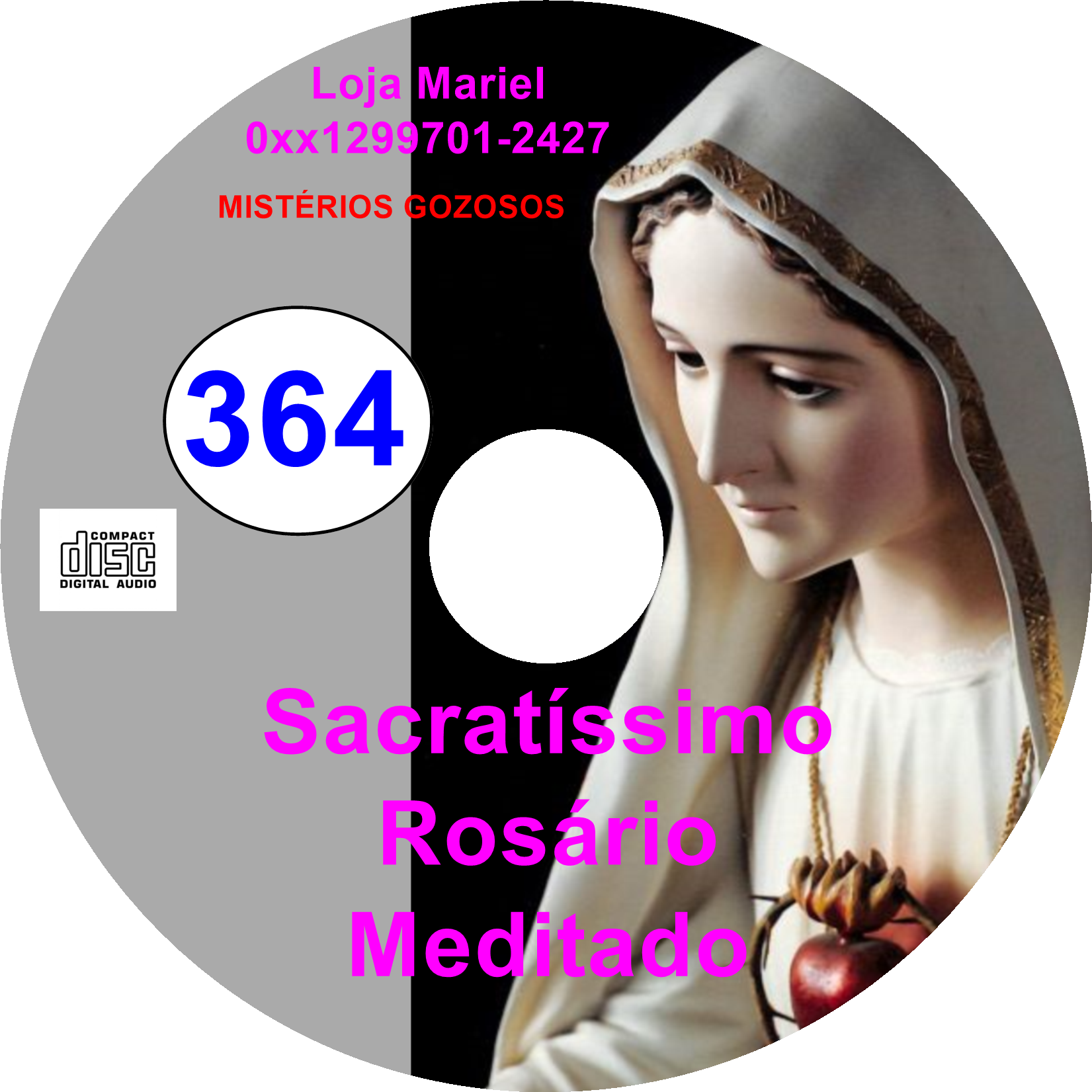 CD Rosário Meditado 364 - MISTÉRIOS GOZOSOS CD Rosário Meditado 364 - MISTÉRIOS GOZOSOS